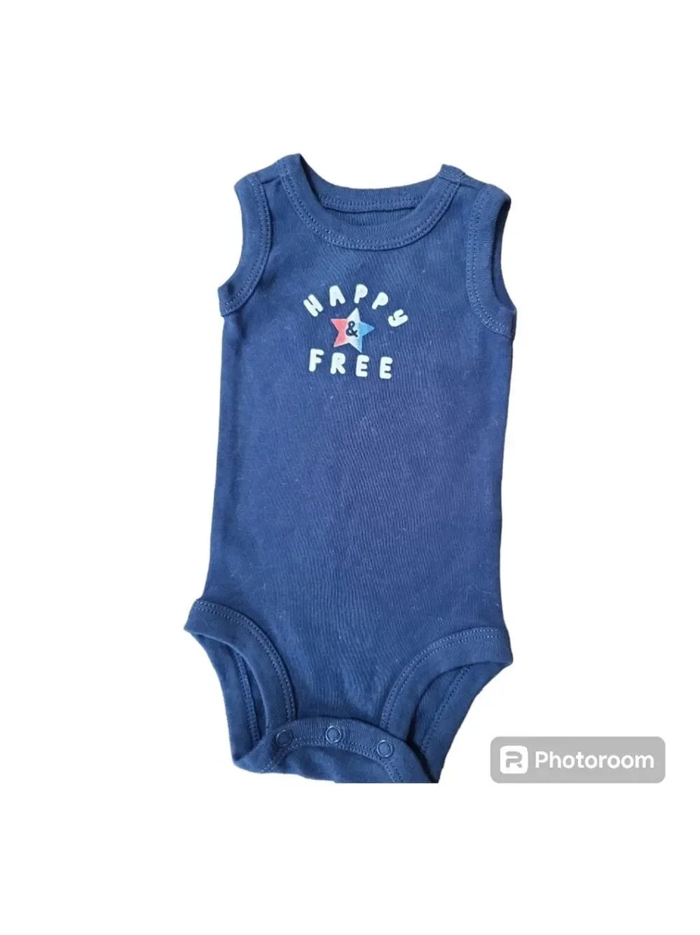Carter's Newborn Onesie Happy Free Patriotic Unisex